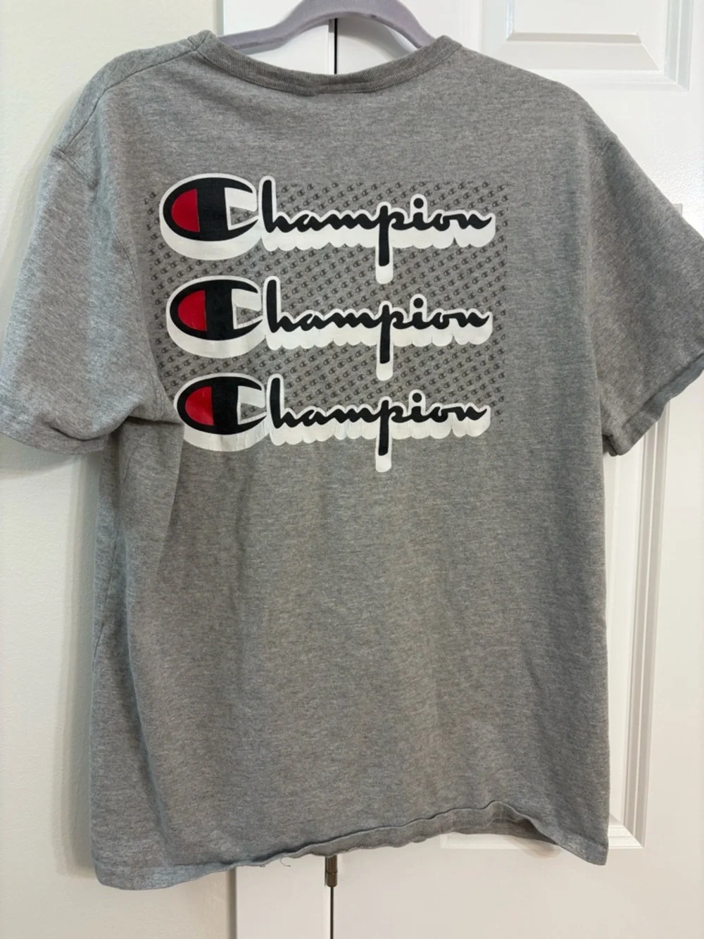 Champion Heather Gray Crewneck T-Shirt with Tag - Picture 5 of 10